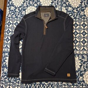 GH bass & Co men’s quarter zip sweater fleece size M